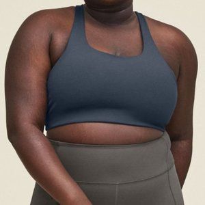 Girlfriend Collective Simone High Support Crossback Sports Bra Gray Size Large